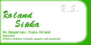 roland sipka business card